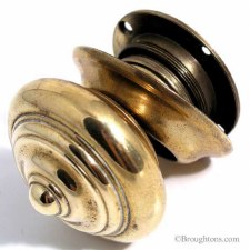 Additional picture of Regency Royal Door Knobs Renovated Brass