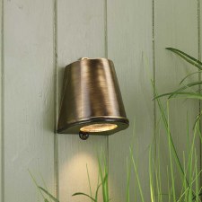 Additional picture of David Hunt Strait Outdoor Flush Light Antique Brass IP44