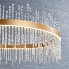 Additional picture of Studland Round Pendant Brushed Gold