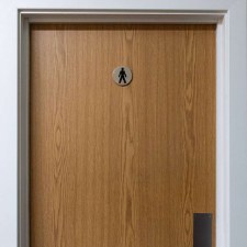 Additional picture of Male Toilet Door Sign Satin Stainless Steel