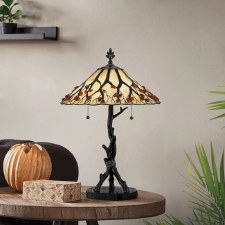Additional picture of Quoizel Whispering Tree Tiffany Table Lamp