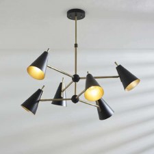 Additional picture of Valence 6 Light Pendant Matt Black