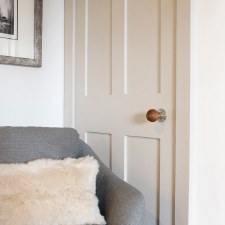 Additional picture of From The Anvil Beehive Wooden Mortice/Rim Door Knobs Rosewood & Nickel