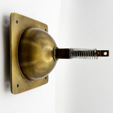 Additional picture of Square Door Bell Pull 4" Antique Satin Brass