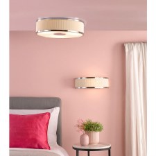 Additional picture of Alvaro Wall Light Polished Chrome & Ivory Shade