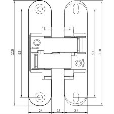 Additional picture of Anselmi Concealed Hinge AN160 Polished Chrome