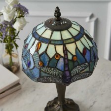 Additional picture of Interiors 1900 Blue Dragonfly Intermediate Tiffany Table Lamp