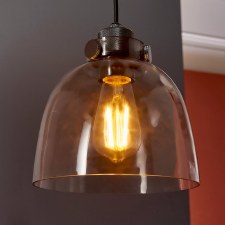 Additional picture of Buckland Pendant with Smoked Grey Glass