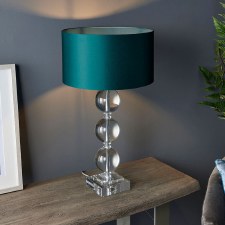 Additional picture of Chedington Glass Sphere Table Lamp Base Large Chrome & Clear Crystal