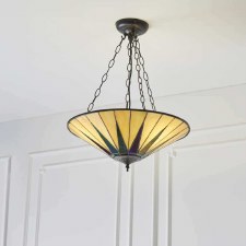 Additional picture of Interiors 1900 Dark Star Tiffany Large Inverted Pendant