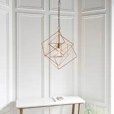 Additional picture of Edmondsham Frame Pendant MED Antique Gold & Silver Leaf