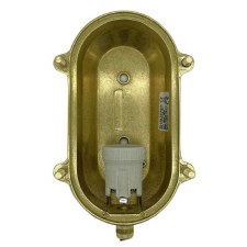 Additional picture of Eyelid Outdoor Bulkhead Light Raw Brass