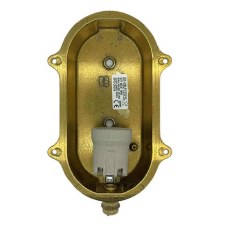 Additional picture of Eyelid Slot Outdoor Bulkhead Light Raw Brass
