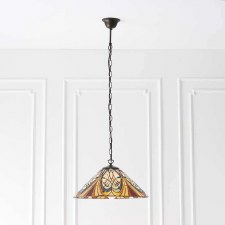 Additional picture of Interiors 1900 Hector Medium Tiffany Ceiling Light Pendant