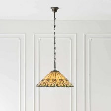 Additional picture of Interiors 1900 Jamelia Large Tiffany Ceiling Light Pendant