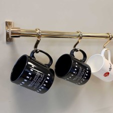 Additional picture of The Kirby Kitchen 1" Utility Rail 110cm Polished Brass Unlacquered