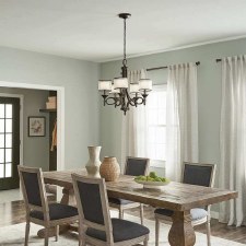 Additional picture of Kichler Lacey 5 Light Chandelier Mission Bronze