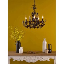 Additional picture of Priscilla 5 Light Pendant Black & Bronze
