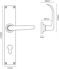 Additional picture of Stratford Multipoint Door Lock Handles Polished Nickel