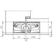 Additional picture of Tectus 340 3D Concealed Hinge Matte Black