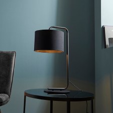 Additional picture of Wyke Table Lamp with Black Shade