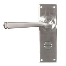 Additional picture of From The Anvil Avon Bathroom Door Handles Satin 316 Stainless Steel