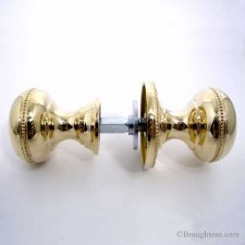 Additional picture of Aston Beaded Bun Rim Knobs 51mm Polished Brass Unlacquered