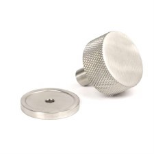 Additional picture of From The Anvil Brompton Cabinet Knob Plain Rose 32mm Satin Stainless Steel