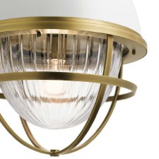 Additional picture of Quintiesse Tollis Pendant Natural Brass & White