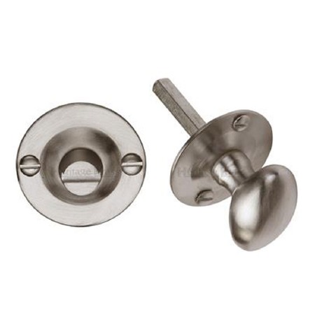 Heritage BT15 Bathroom Thumb Turn & Release Satin Nickel