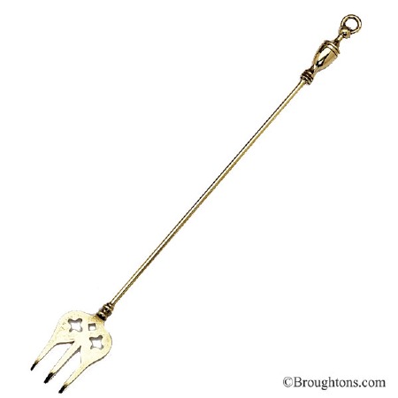 Urn Toasting Fork Brass