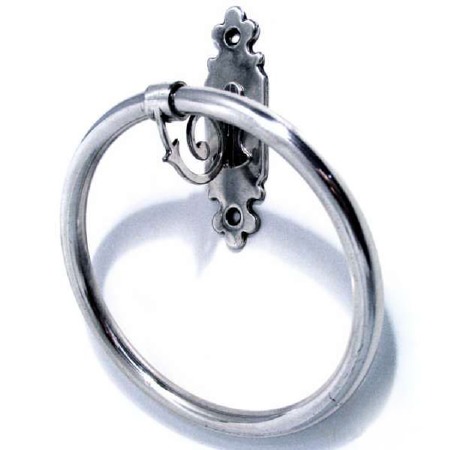 Monza Towel Ring Antique Silver