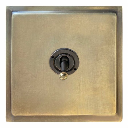 Mode Dolly Switch 1 Gang Antique Satin Brass