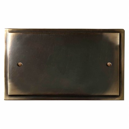 Mode Double Blank Plate Dark Antique Relief