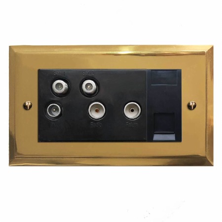 Mode Sky+ Socket Polished Brass Unlacquered