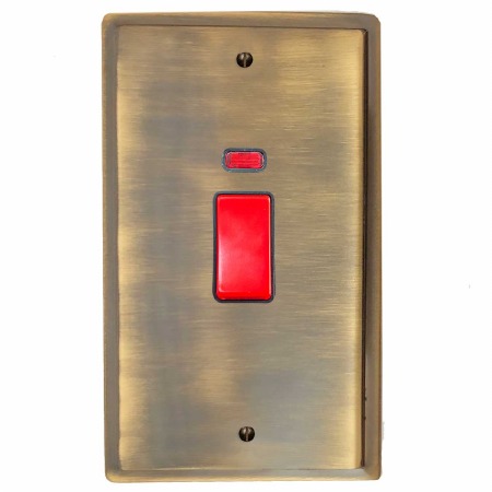 Mode Vertical Cooker Switch Antique Brass Lacquered