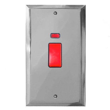 Mode Vertical Cooker Switch Polished Chrome & Black Trim
