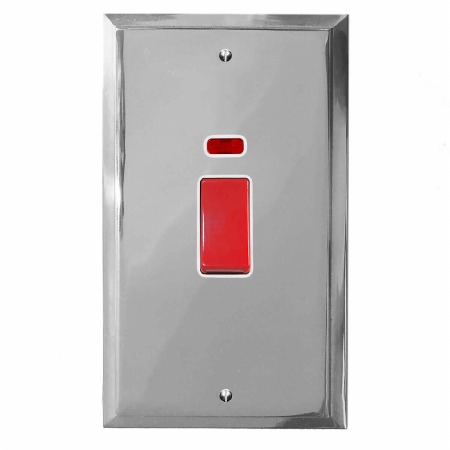 Mode Vertical Cooker Switch Polished Chrome & White Trim