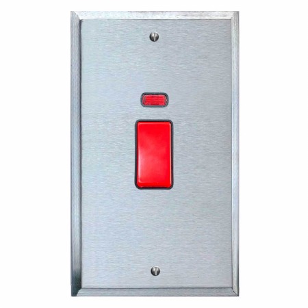 Mode Vertical Cooker Switch Satin Chrome & Black Trim