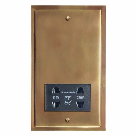 Mode Shaver Socket Hand Aged Brass