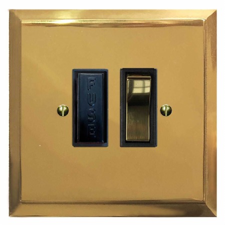 Mode Switched Fused Spur Polished Brass Lacquered & Black Trim