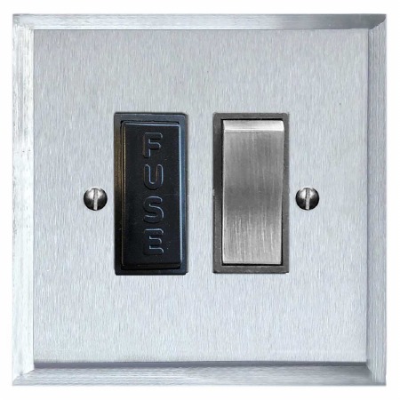 Mode Switched Fused Spur Satin Chrome & Black Trim