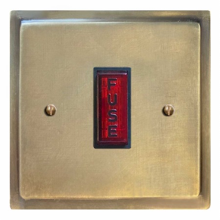 Mode Fused Spur Connection Unit Illuminated Indicator Antique Satin Brass