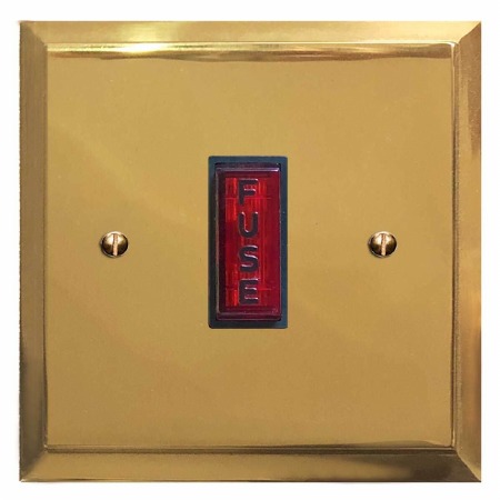Mode Fused Spur Connection Unit Illuminated Indicator Polished Brass Unlacquered