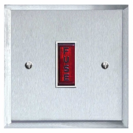 Mode Fused Spur Connection Unit Illuminated Indicator Satin Chrome & White Trim