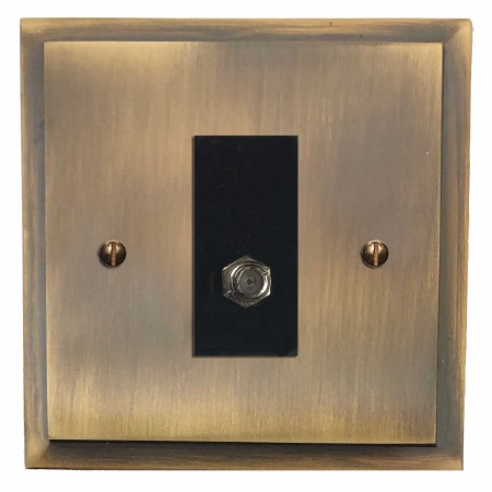 Mode Satellite Socket Antique Brass Lacquered