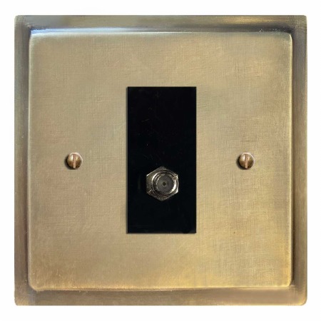 Mode Satellite Socket Antique Satin Brass