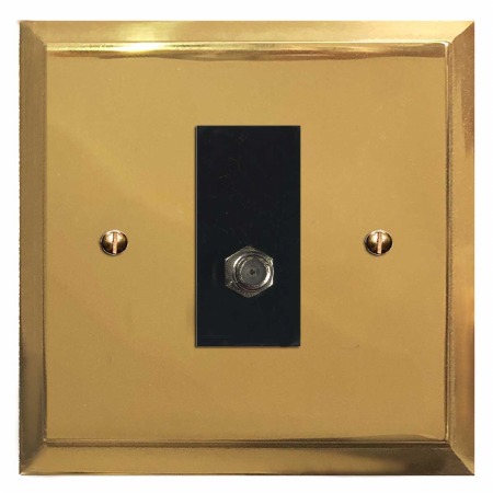 Mode Satellite Socket Polished Brass Unlacquered