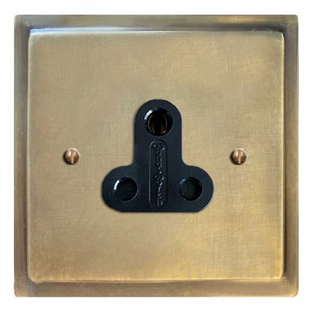 Mode Lighting Socket Round Pin 5A Antique Satin Brass