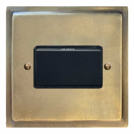 Mode Triple Pole Fan Isolator Antique Satin Brass